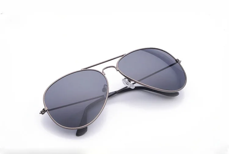 Модные авиационные солнцезащитные очки для женщин и мужчин, очки для вождения, черная оправа, зеркальные солнцезащитные очки, очки UV400 Gafas De Sol - Цвет линз: gun full grey