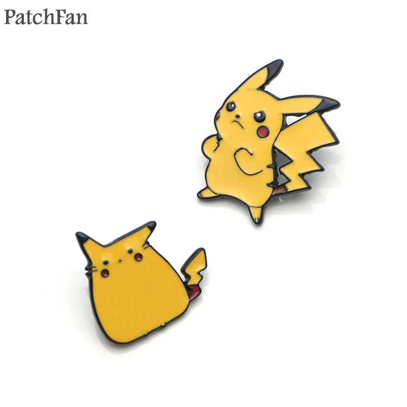 

Patchfan Pocket monster Pikachu cartoon Zinc tie Pins backpack clothes brooches for men women hat decoration badges medals A1594