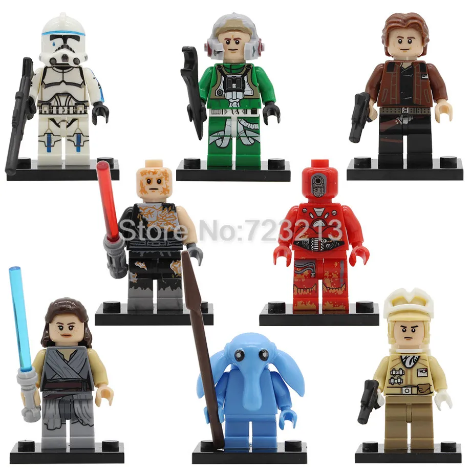 

Kessel Robot Rey A Wing Pilot Hoth Rebel Max Rebo Han Solo Stormtrooper Building Blocks Sets Models Bricks Toys