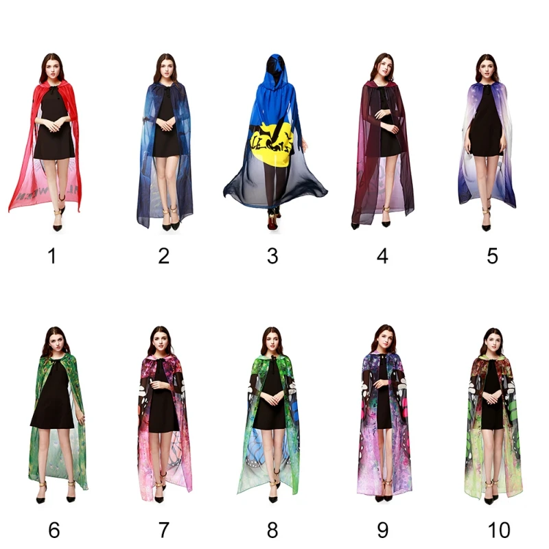 

Fun Cloak For Halloween Print Cloak Chiffon Halloween Decoration Decorative Props Festive Party Supplies Party Decoration