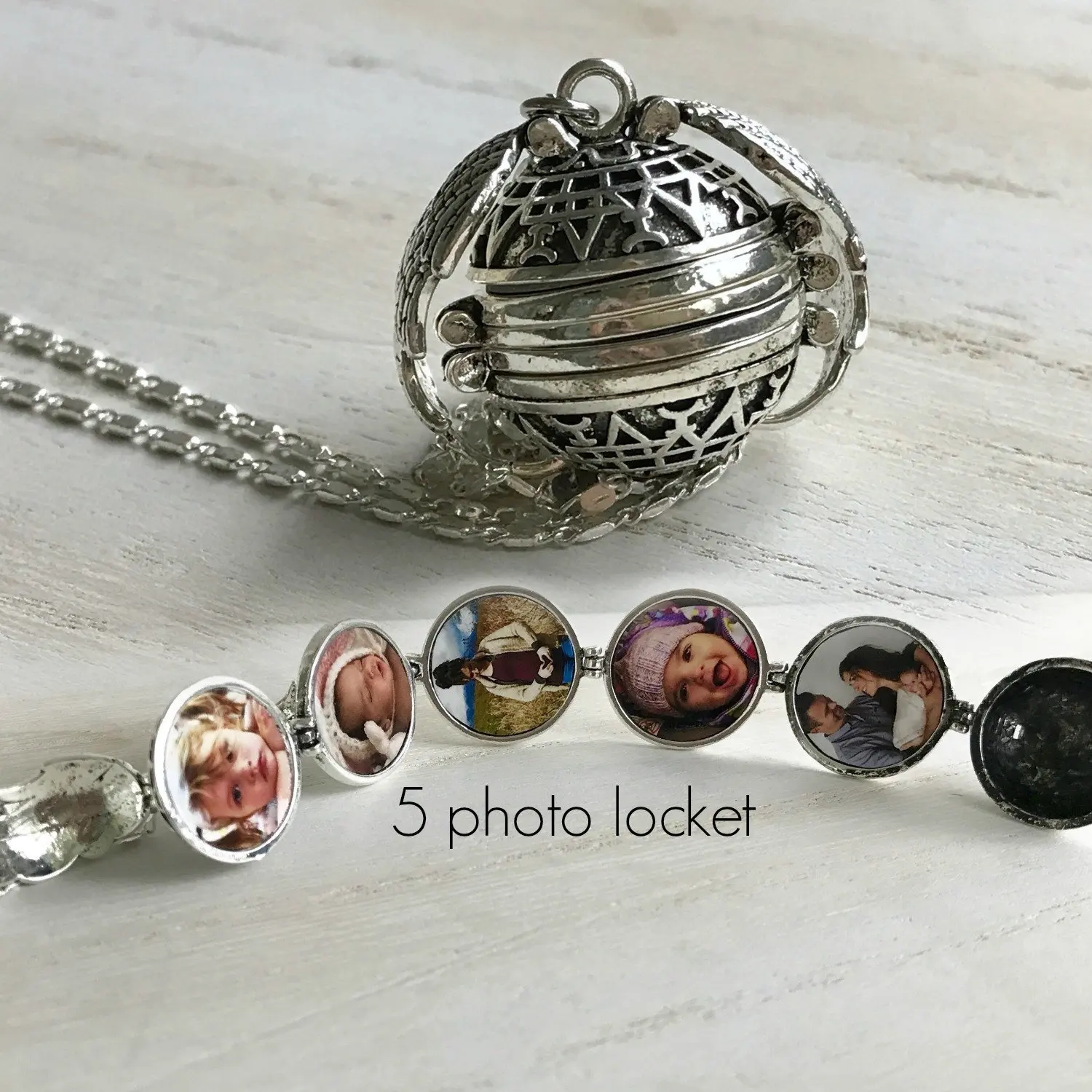 

Openable Magic Photo Locket Pendants & Necklaces For Women Silver Color Memory Floating Neckbox Angel Wings Necklace A541