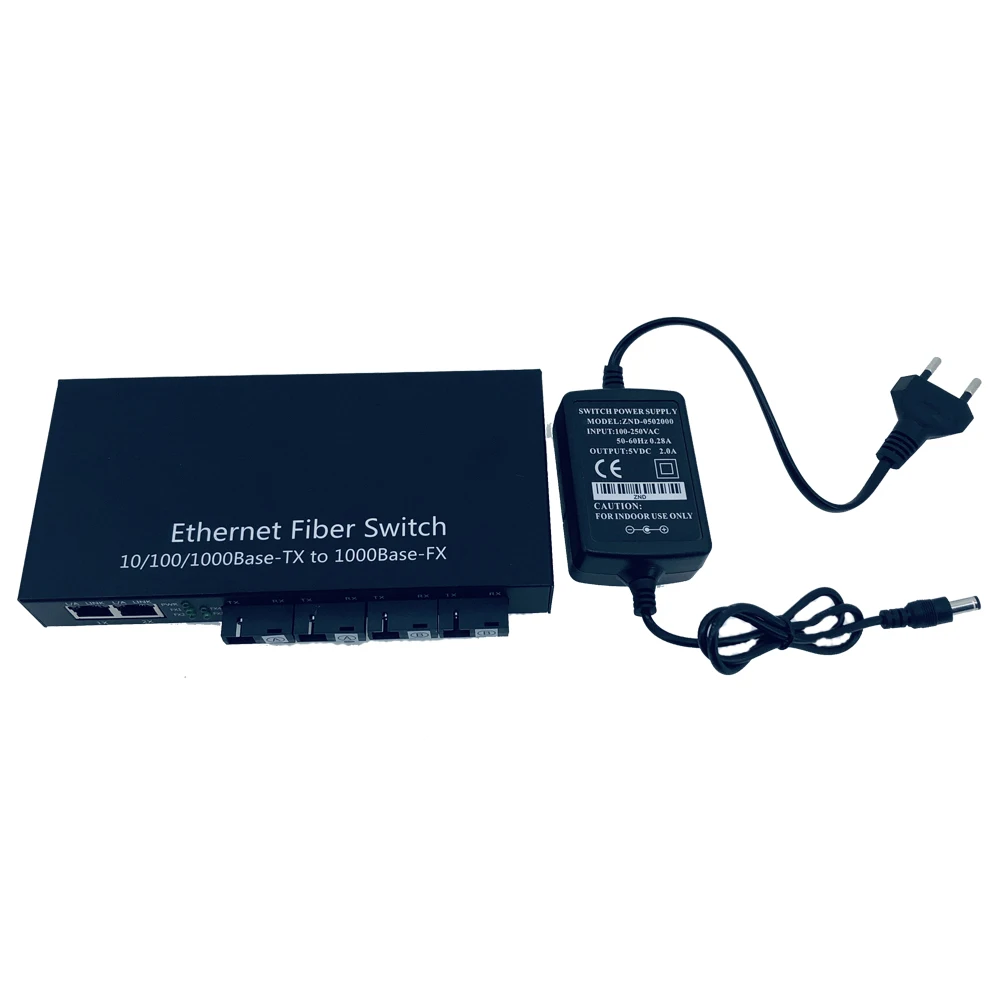 Промышленный гигабитный Ethernet коммутатор 4 порта 1,25G волокно и 2 RJ45 двунаправленный пассивный волоконно-оптический медиа конвертер плата PCB