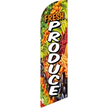 Высокое качество пользовательских свежих овощей и фруктов флаг в виде пера для улицы 110g рабочие трикотажные полиэстер 280 см 340 см 460 см Флаг-перо, односторонний