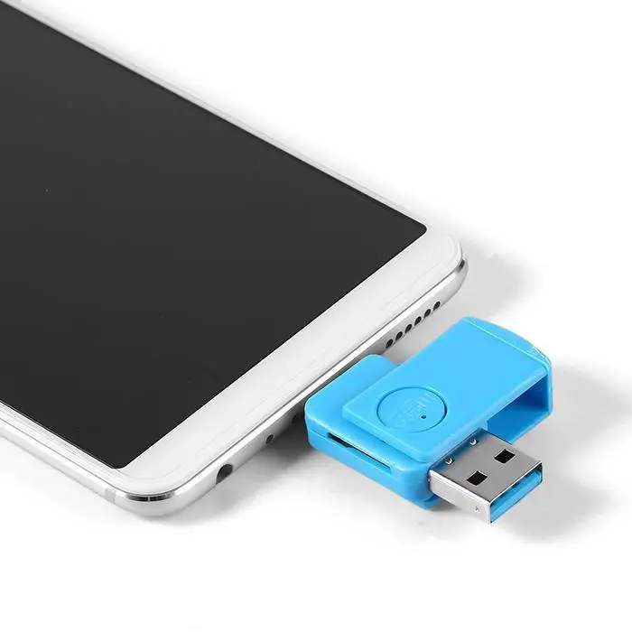 Micro USB OTG Смартфон USB2.0 компьютер Интерфейс белый, розовый, зеленый, синий, черный, устройство для считывания карт TF
