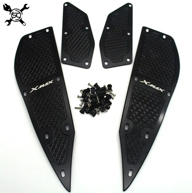 Подножка для ног мотоцикла, накладка на педаль для Yamaha XMAX 300 X-MAX 250 300 - Цвет: Black