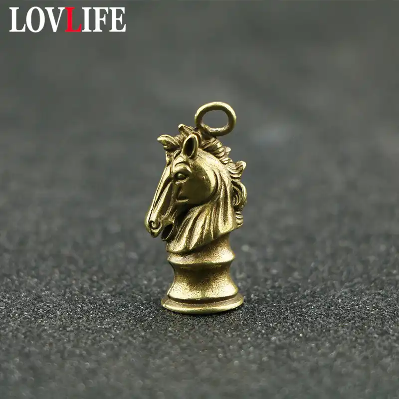Brass Vintage /"Horse/" Bell Keychains Pendant Keyrings Bell Key Pendant Key Chain