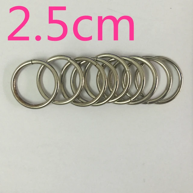 100 PIECES - 1 1/2 - WELDED D Rings, Metal, 1.5 inch, 38mm - 10 gauge -  Nickel Plated Steel