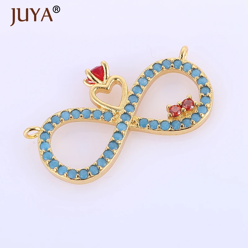 

fashion vintage blue rhinestone infinity heart pendants jewelry making diy women necklaces jewellery accessories findings