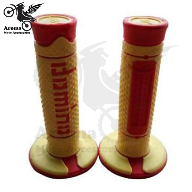 colorful universal 22MM motorbike handle bar grip parts racing moto handle grips rubber for honda suzuki yamaha KTM domino motocross accessories dirtbike hand grips pitbike part dirt pit bike grip motorcycle handlebar Iron Man color