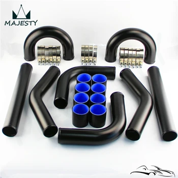 

UNIVERSAL 2.25" 57MM TURBO BOOST INTERCOOLER PIPE KIT 8 PCS Aluminum PIPING