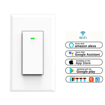 

KS-602S Smart Light Switch, Smart Wifi Light Switch with App Control and Timer, Works with Alexa, Google home, IFTTT