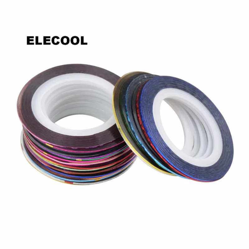 ELECOOL разных цветов строительная лента линия декоративные наклейки для ногтевого