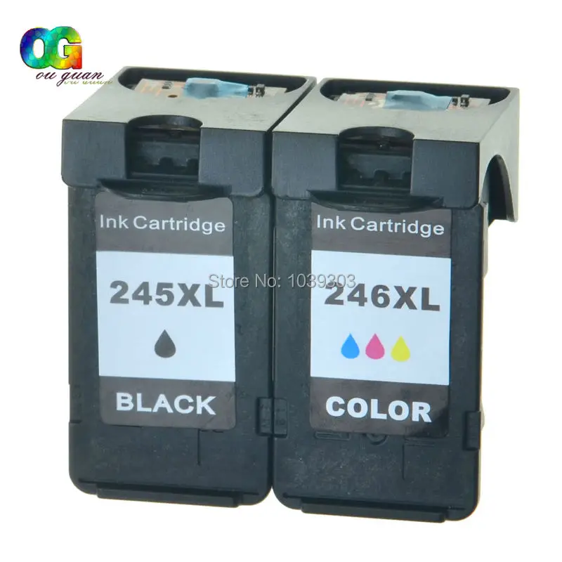 

2 Combo Set  Compatible for Canon PG 245 XL black CL 246 XL color ink 245 246 for MG2920 MG2922 MG2924 Printer