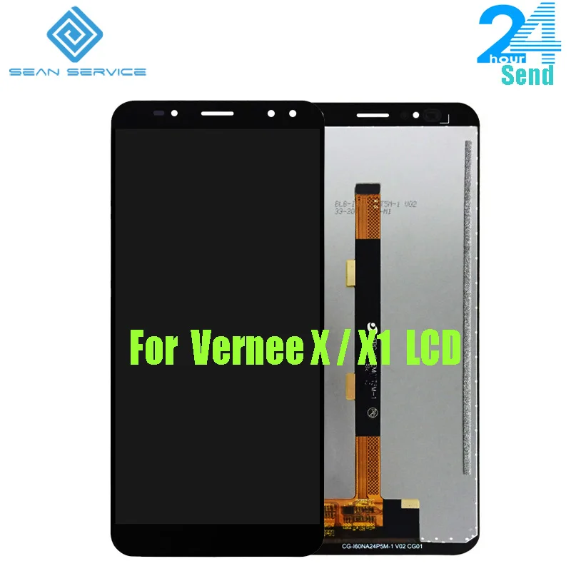 Дешево Для оригинального Vernee X ЖК дисплея + кодирующий преобразователь сенсорного экрана в сборе запасные части 2160*1080P 6,0 дюймов 189 FHD для Vernee X1