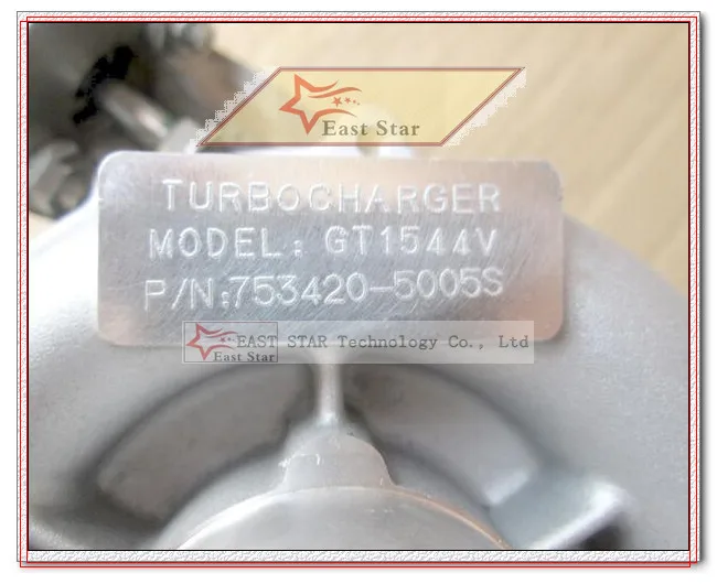 Турбо картридж CHRA Core Турбокомпрессор GT1544V 753420-5005 S 753420 0375J6 для peugeot 307 для Citroen C3 C4 C5 DV6TED4 1.6L HDI