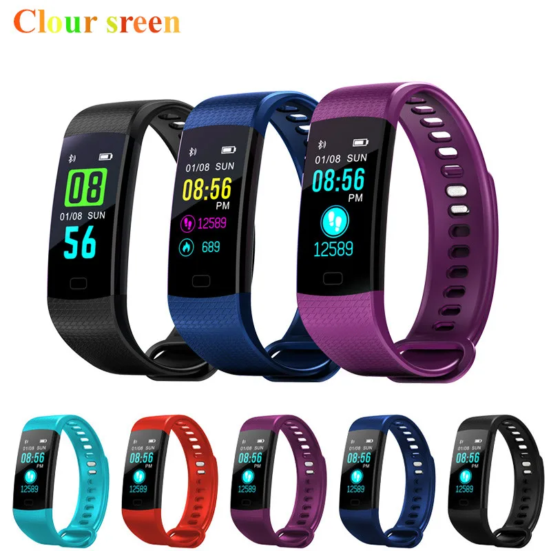 Y5 Смарт часы Цвет Экран браслет сердечной активности Фитнес трекер Smartband