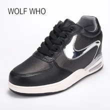 LOUP QUI Wedge Panier Femme Haute Talons Femmes Chaussures Plate-Forme de Dames Tenis Feminino Femme Chaussure Femme Toile Krasovki X167