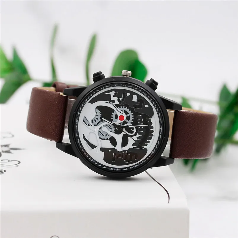 Luxury Fashion Men Watches Classic Stainless Steel Quartz Analog Watch Leather Quartz Wrist Watch Casual Wristwatch clock M24 (6)