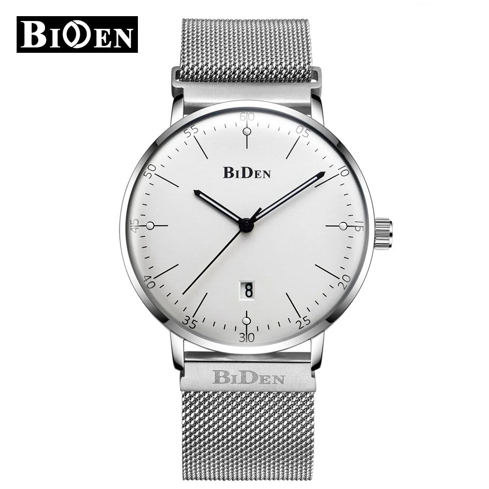 

BIDEN 2018 Reloj Fashion Men Watch Calendar Wristwatches Luxury Mens Business Casual Quartz Watches For Man Clock Reloj Hombre