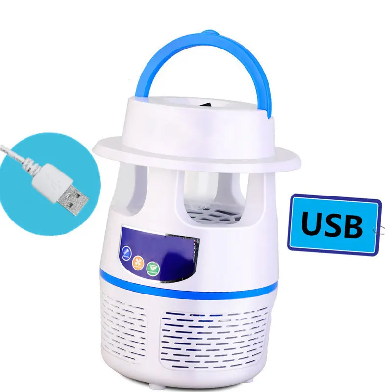 USB бытовой безлучевой светодиодный комаров убийца лампа немой анти сетка от москитов насекомых - Цвет: Синий