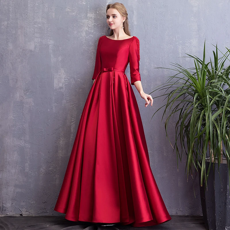 CEEWHY Pink Formal Dresses Evening Gown Plus Size Elegant Beading Evening Dress Long Sleeve Prom Dress Women Robe de Soiree CEEWHY Pink Formal Dresses Evening Gown Plus Size Elegant Beading Evening Dress Long Sleeve Prom Dress Women Robe de Soiree