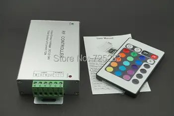 

12-24V RGB LED Light String Dimmer RF 24 Key Wireless Remote Controller Aluminum