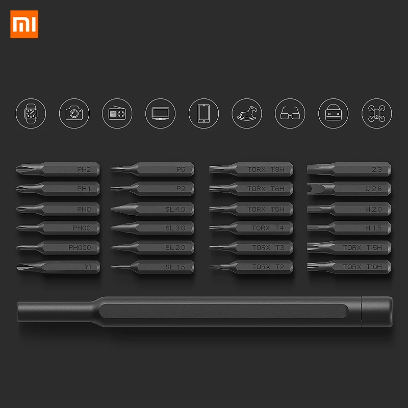 Глобальный Версия Xiaomi Mijia Wiha ежедневное использование Комплект 24 прецизионных магнитных бит Alluminum коробка DIY отвертка умный дом набор