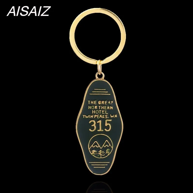 

The Great Northern Hotel Room # 315 Keychain Key Chain Green keytag Cool Accessories Jewelry Wholesale Gift for Men Boyfriend