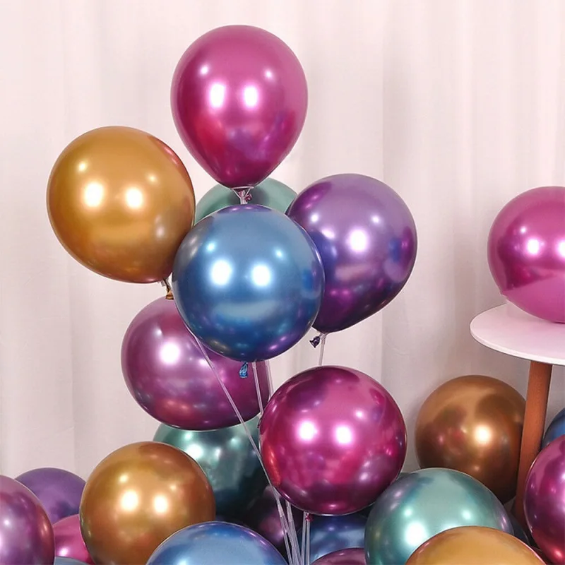 

12 Inch Colourful Latex Helium Balloons Pearl Crystal Metallic Balloon Party Decoration 50pcs/pack Balloons