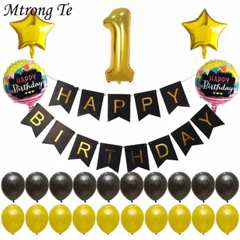 

39pcs/lot 1 20 30 50 40inch Birthday Number Helium Foil Balloons Custom Party Decoration Banner 3.2g Latex Balloon digit Globos