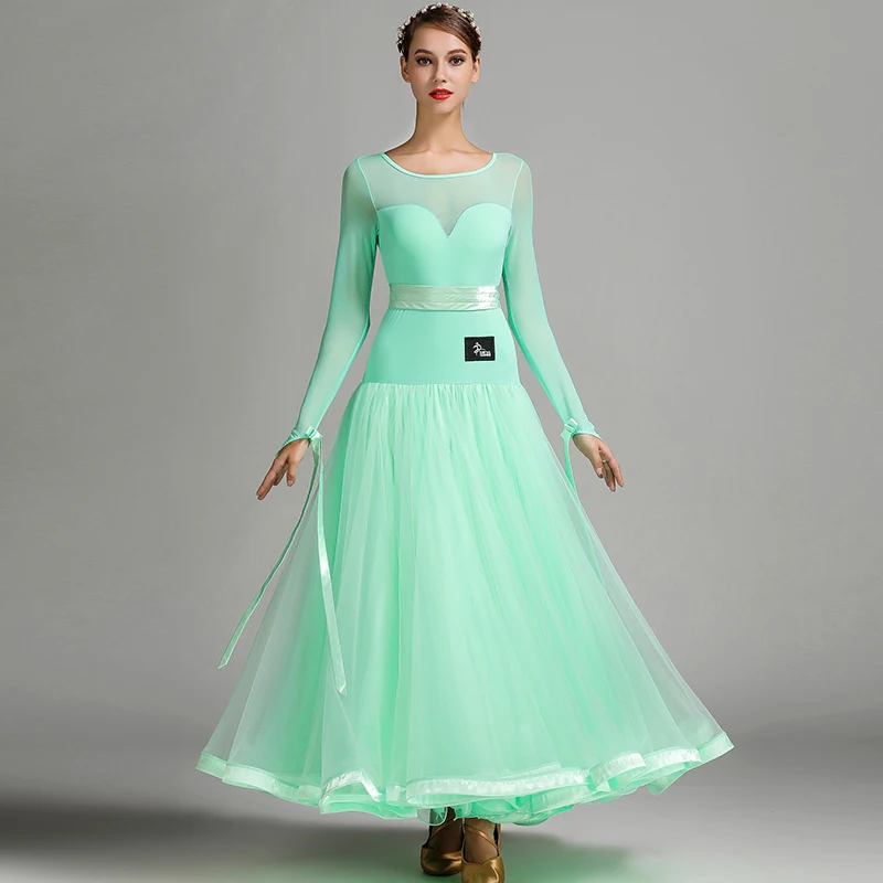 Современный Танцы балетное платье форма костюм - Цвет: Mint Green