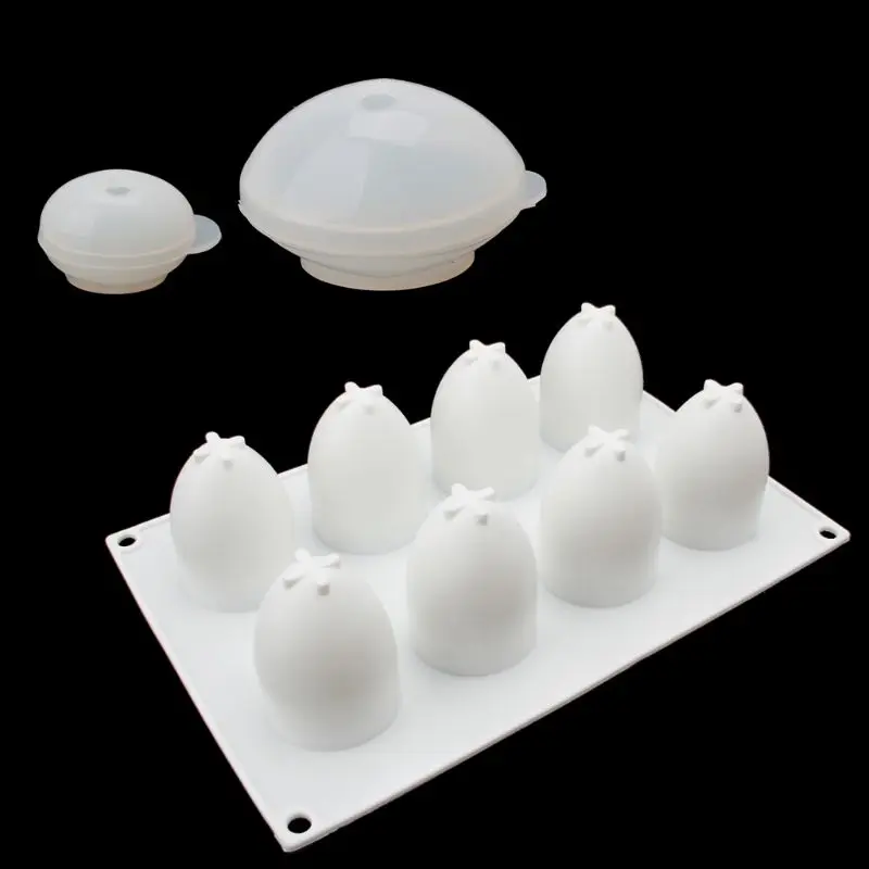 

3D Easter eggs Baking Mold Silicone Mousse Cake Epoxy Resin Casting Pendant Molds