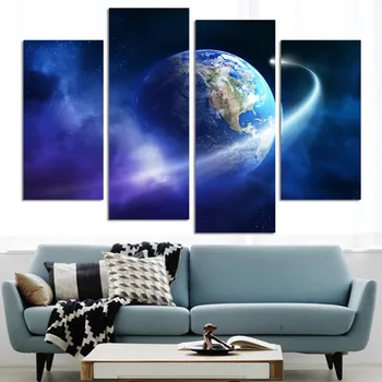 

Earth Map From the Space ,Large Modern Canvas Oil Painting Wall Art ,Free Shipping Worldwide dy-158 simulation painting