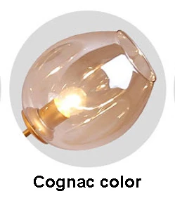 Современный стеклянный подвесной светильник в скандинавском стиле для столовой, кухонный светильник, дизайнерские подвесные лампы, подвесной светильник - Цвет абажура: Cognac color