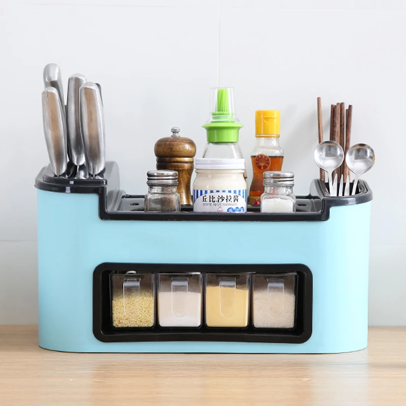 

Kitchen storage shelf Storage Holder Floor Type Kitchen Shelf Rack seasoing box Tableware Organizer 40*22*22.5cm