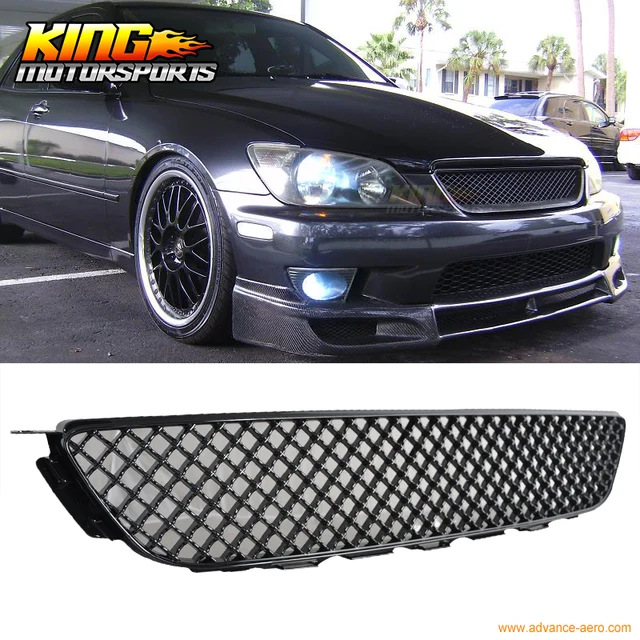 For 2001 2005 Lexus IS300 Badgeless ABS Black Front Upper Hood Mesh