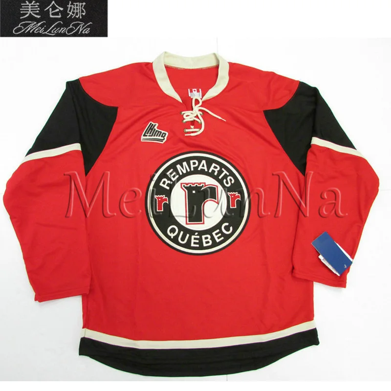 

MeiLunNa Customize QMJHL Quebec Remparts Jerseys 4 Guy Lafleur Home Road Third White Black Red Sewn Any Name NO.Size