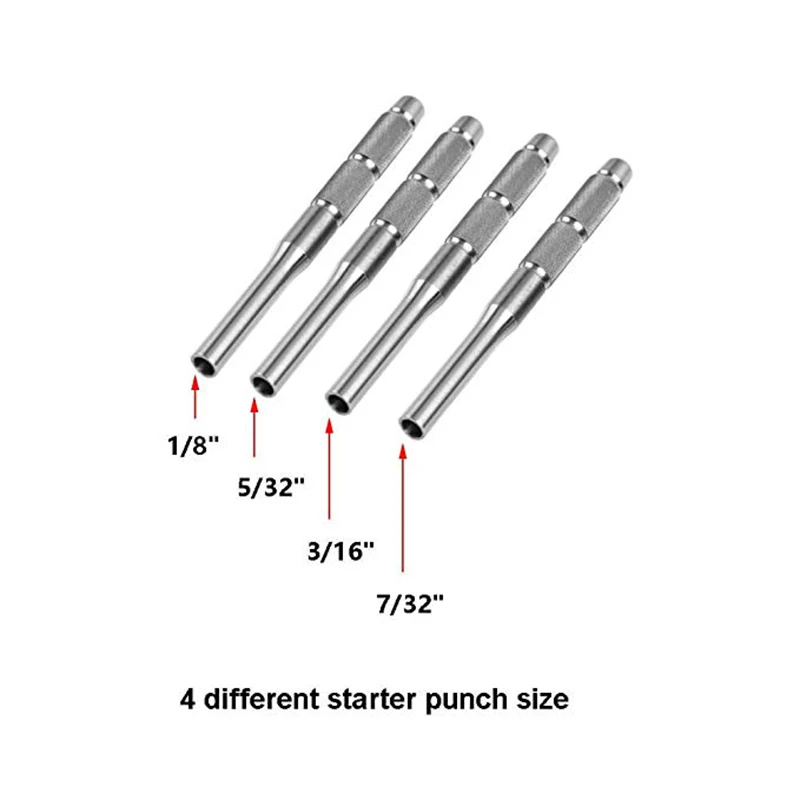 Горячая 4 шт нержавеющей стали мульти размер полый конец штифт инструмент Стартер Набор для перфорации инструмент FQ-ing