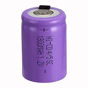 

12 PCS Ni-Cd 4/5 SubC Sub C battery Rechargeable Battery 1.2V 1800mAh with purple Tab 3.3cm x 2.2cm