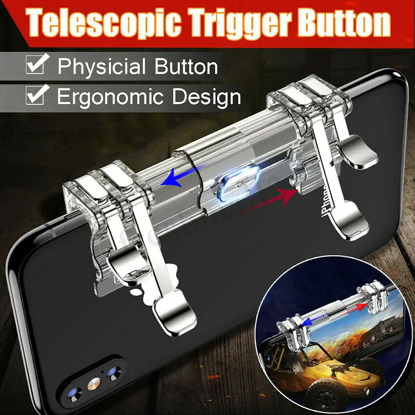PUBG mobile trigger gamepad controller sentuh sensitif L1R1 fire - Permainan dan aksesori - Foto 3