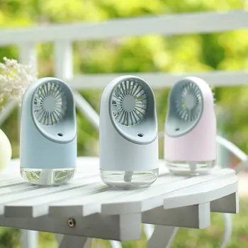 

200ml Portbale Handheld air Humidifier 3 in 1 USB Mini Air Cooling Rechargeable Desktop Fan With LED Night light For Home Car
