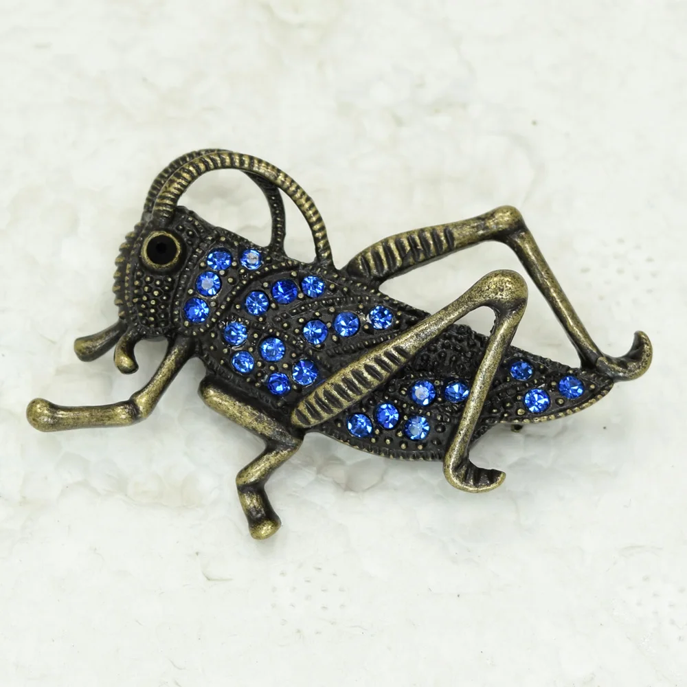 

Wholesale Brooch Grasshopper Bug Rhinestone Pin brooches pendant C101828