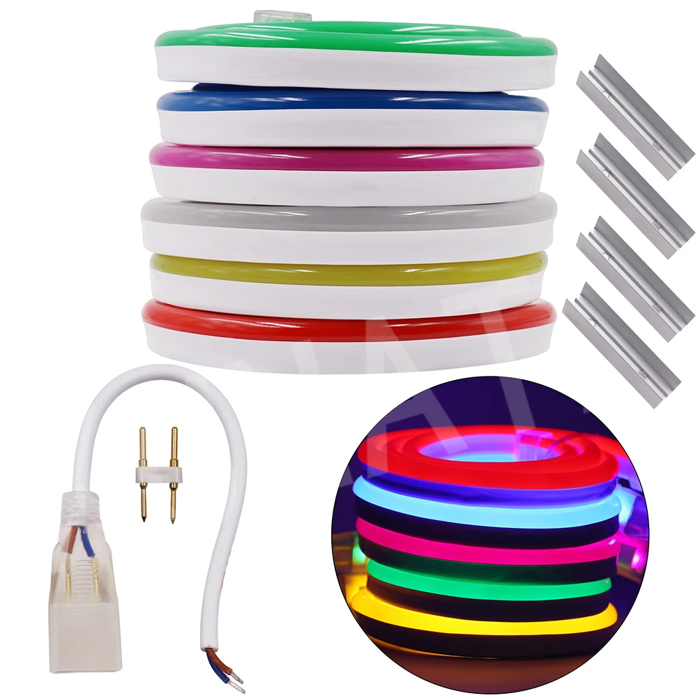 1m-20m IP68 Waterproof Flexible LED Neon Rope Strip Light 2835 120LEDs//m DC 24V