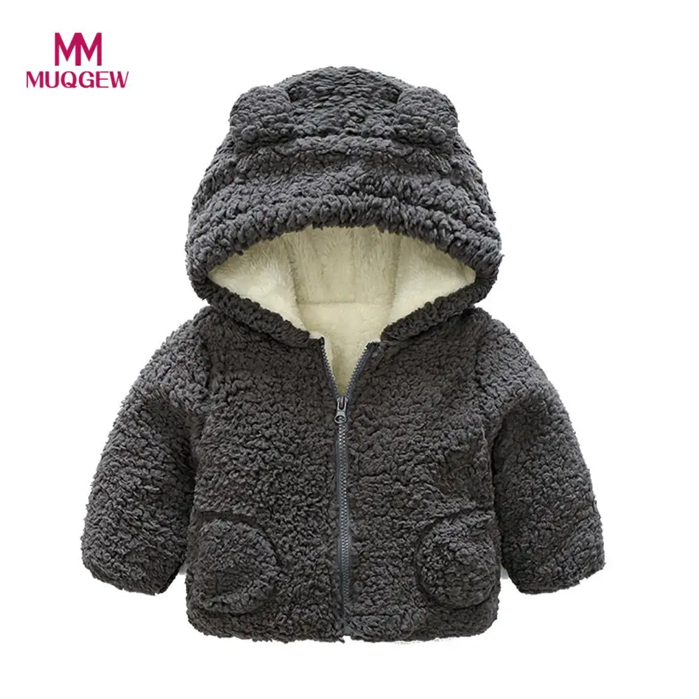 Dropshipping 2018 Autumn Winter Warm Baby Infant Girl Boy Embroidery Hooded Coat Cloak Jacket Thick Cashmere Clothes Outerwear | Детская