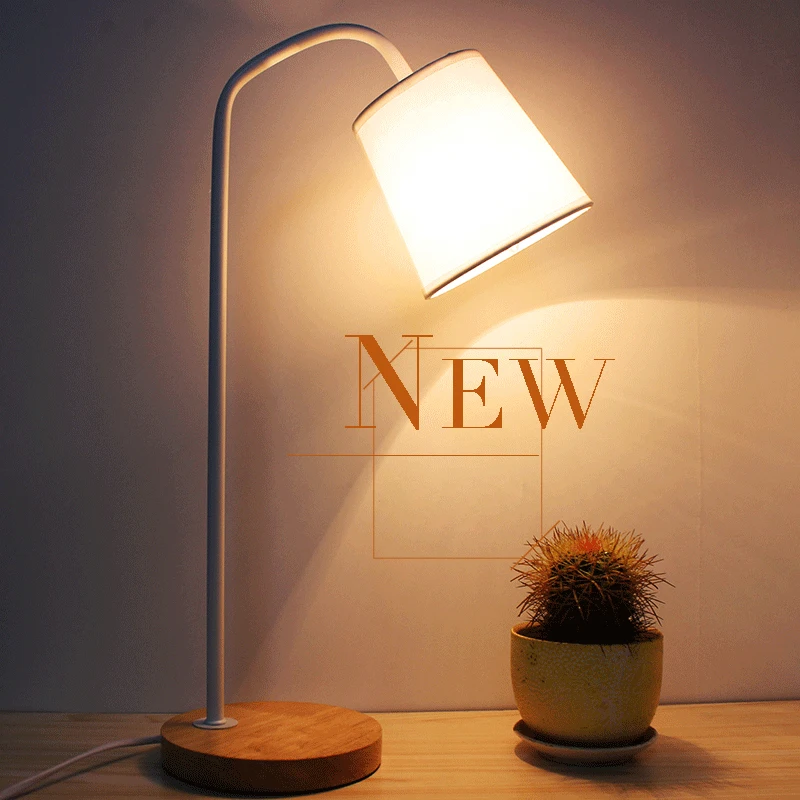 

Solid Wood Desk Lamp Bedroom Light Creative Personality Led Study Reading Lamp Original Wooden Desk Lighting