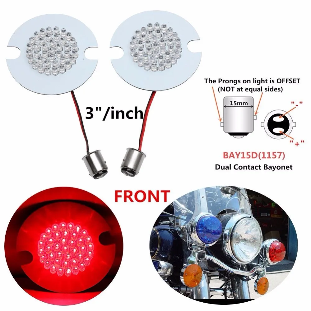 

High Quality 2Pcs Front 1157 LED Turn Signal LED light for 2002-2013 Harley Davidson Dyna Softail Sportster Red/Amber