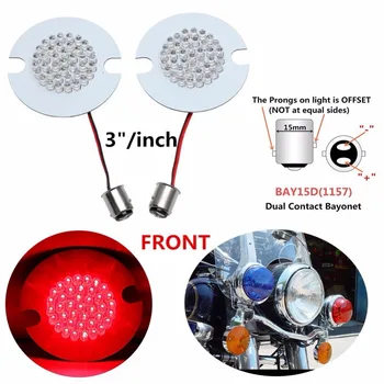 

High Quality 2Pcs Front 1157 LED Turn Signal LED light for 2002-2013 Harley Davidson Dyna Softail Sportster Red/Amber