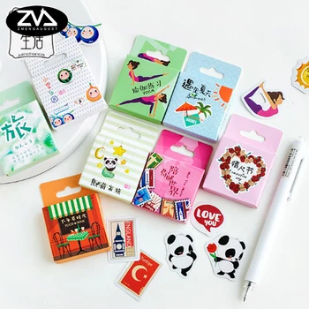 

45X Meet the summer series Paper Sticker Decoration Decal Diy Album Scrapbooking Seal Sticker Kawaii Stationery Gift Material