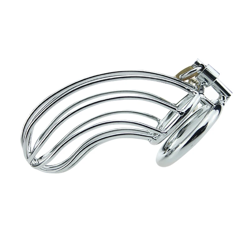 Male Chastity Devices Stainless Steel Cock Cage For Men Metal Chastity Belt Penis Ring Sex Toys Cock Lock Bondage Adult Products (5)
