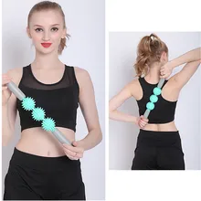 Йога колючий шар триггер точка мышечная терапия палка Йога валик с шариками колючий массаж прокатки Йога шарики оборудование упражнения инструменты